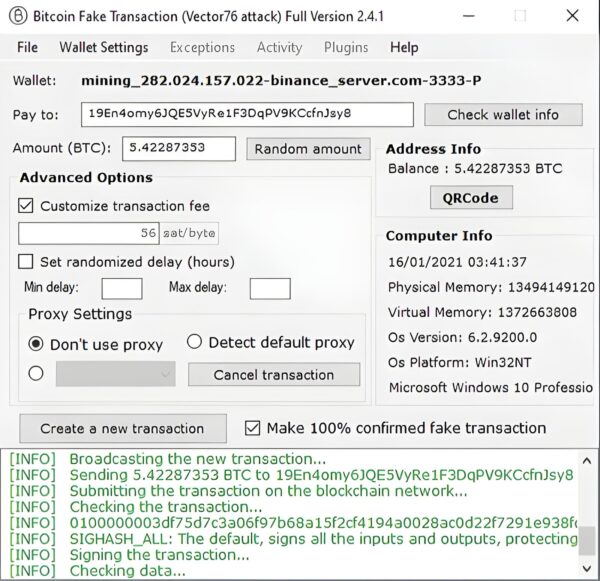 FLASHCORE BTC software (Basic)